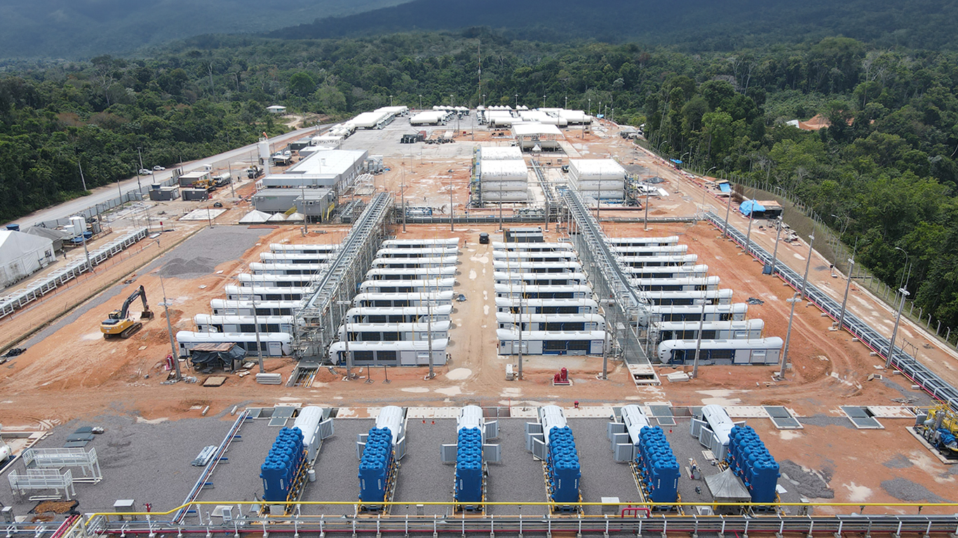 Modular liquefaction plant installed in Amazonas, Brazil.